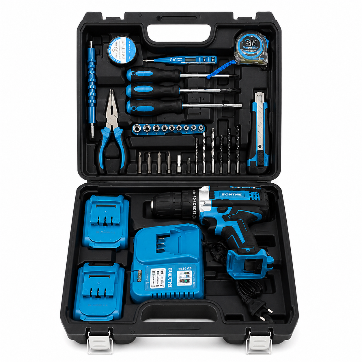 Taladro Inalámbrico con Maletín Completo + Accesorios