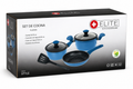 Set de Cocina 6 Piezas Elite Style Antiadherente Azul 💙