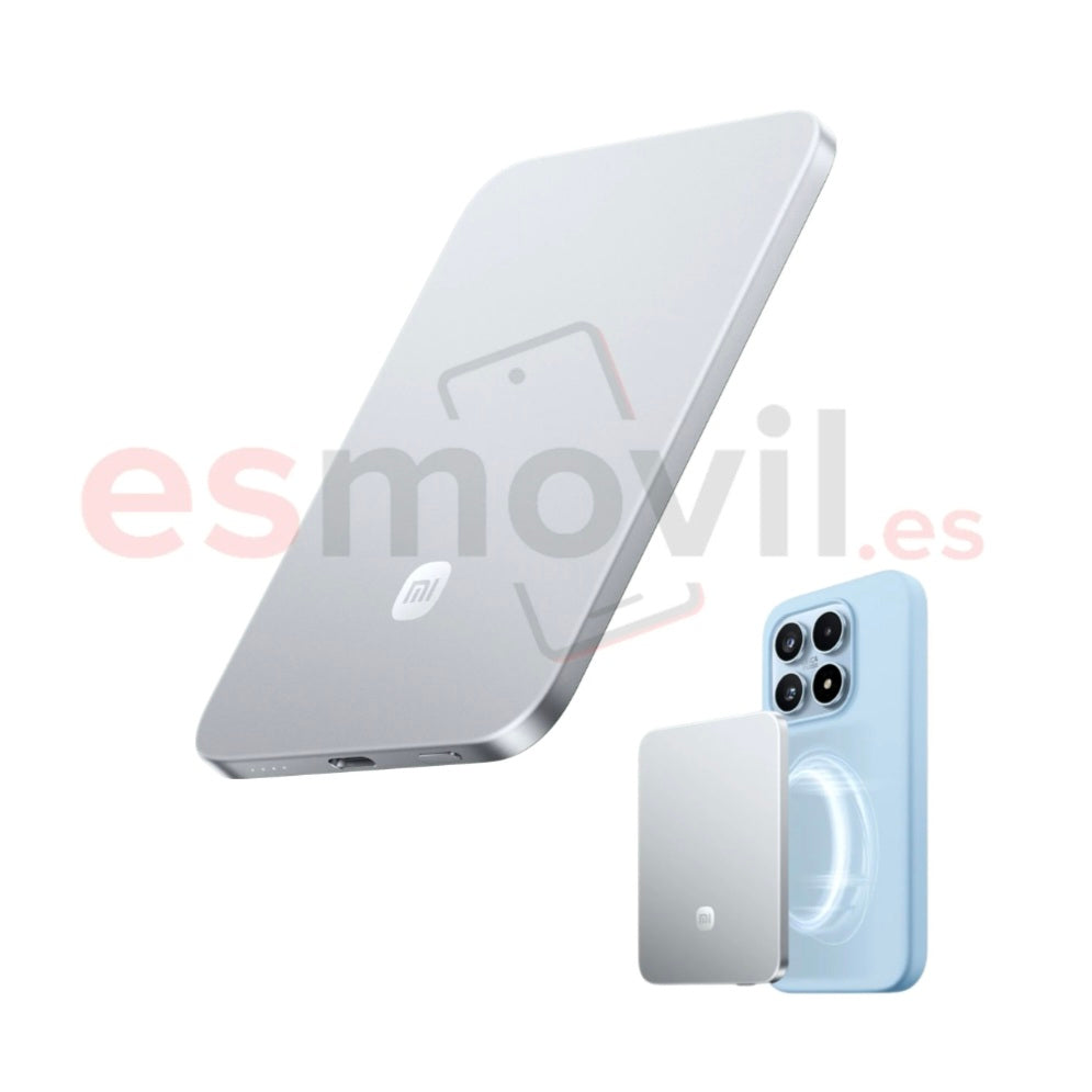 Xiaomi UltraThin Magnetic Power Bank 5000 mAh 15W Bateria externa plata Ecosistema