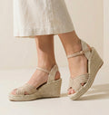 Cuñas de Esparto Beige para Mujer