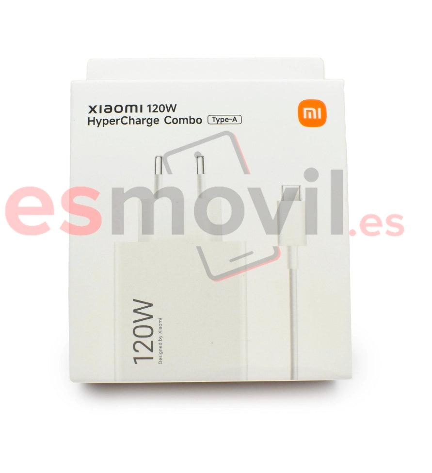 Xiaomi Hypercharger Combo Cargador 1 Puerto USB-A 120W + Cable USB-A a Tipo C blanco original