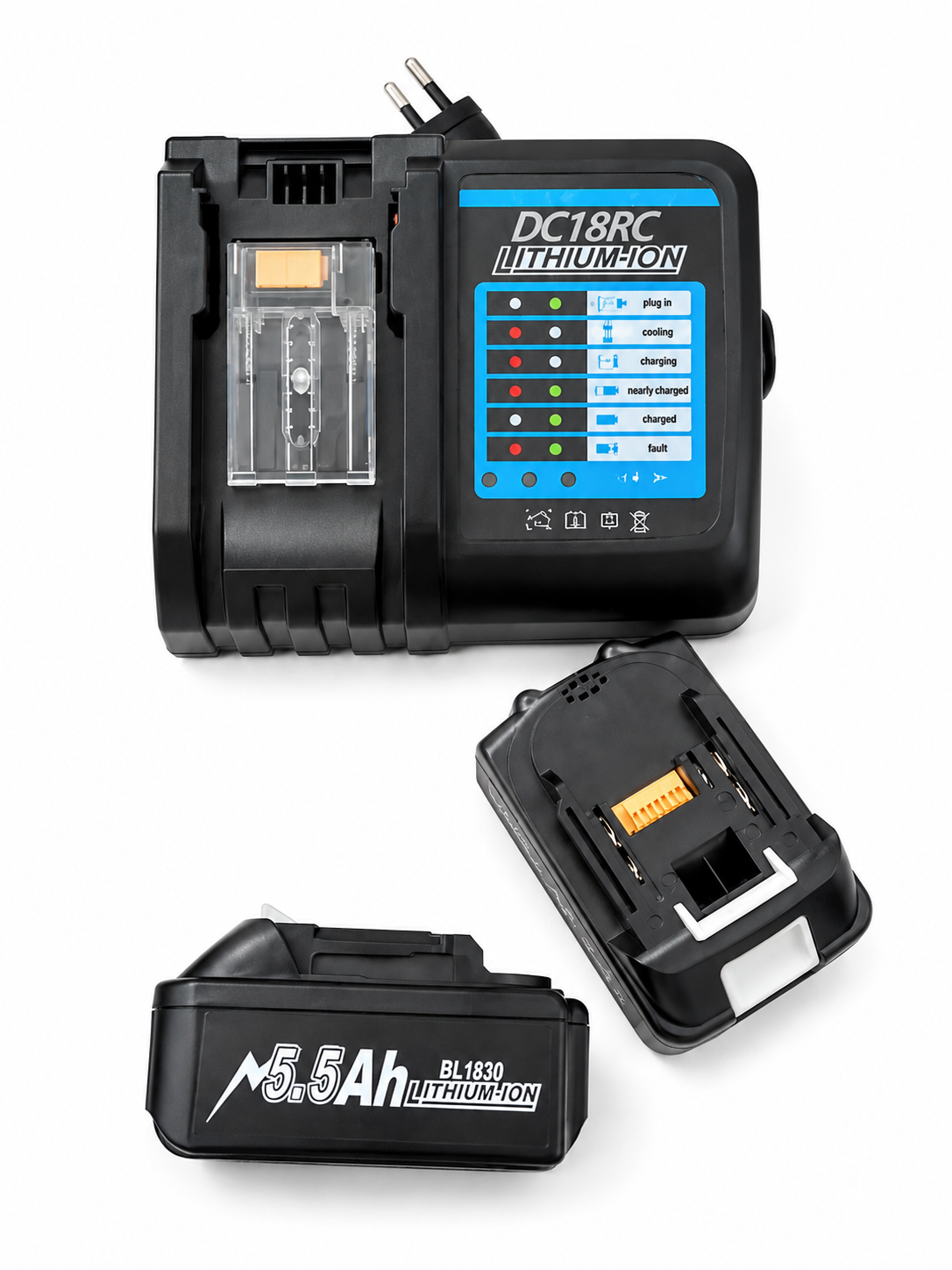 Cargador Rápido con Batería Lithium 5.5Ah Compatible 18V