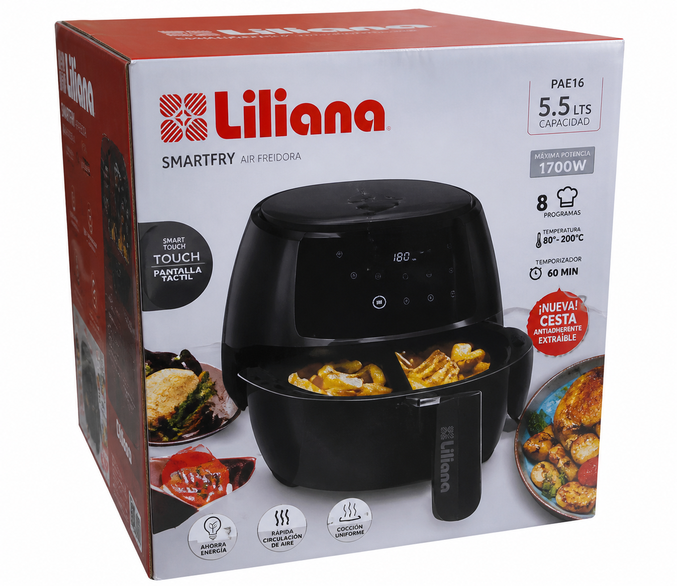 Freidora de Aire 2.5L 1700W Digital – Sin Aceite, Rápida y Saludable