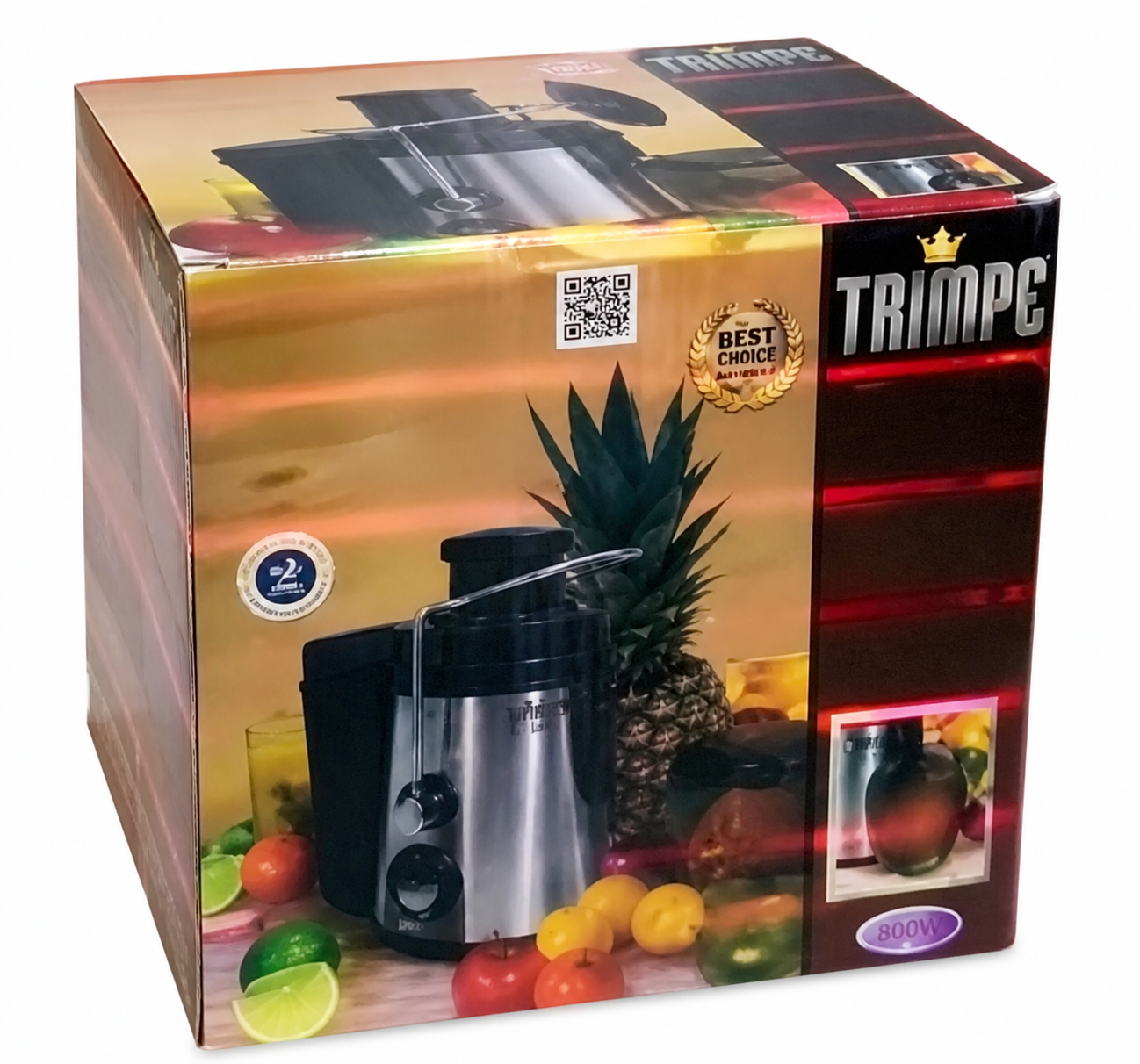 Exprimidor Eléctrico 800W Tipo Inox – Zumo Natural Rápido y Fácil