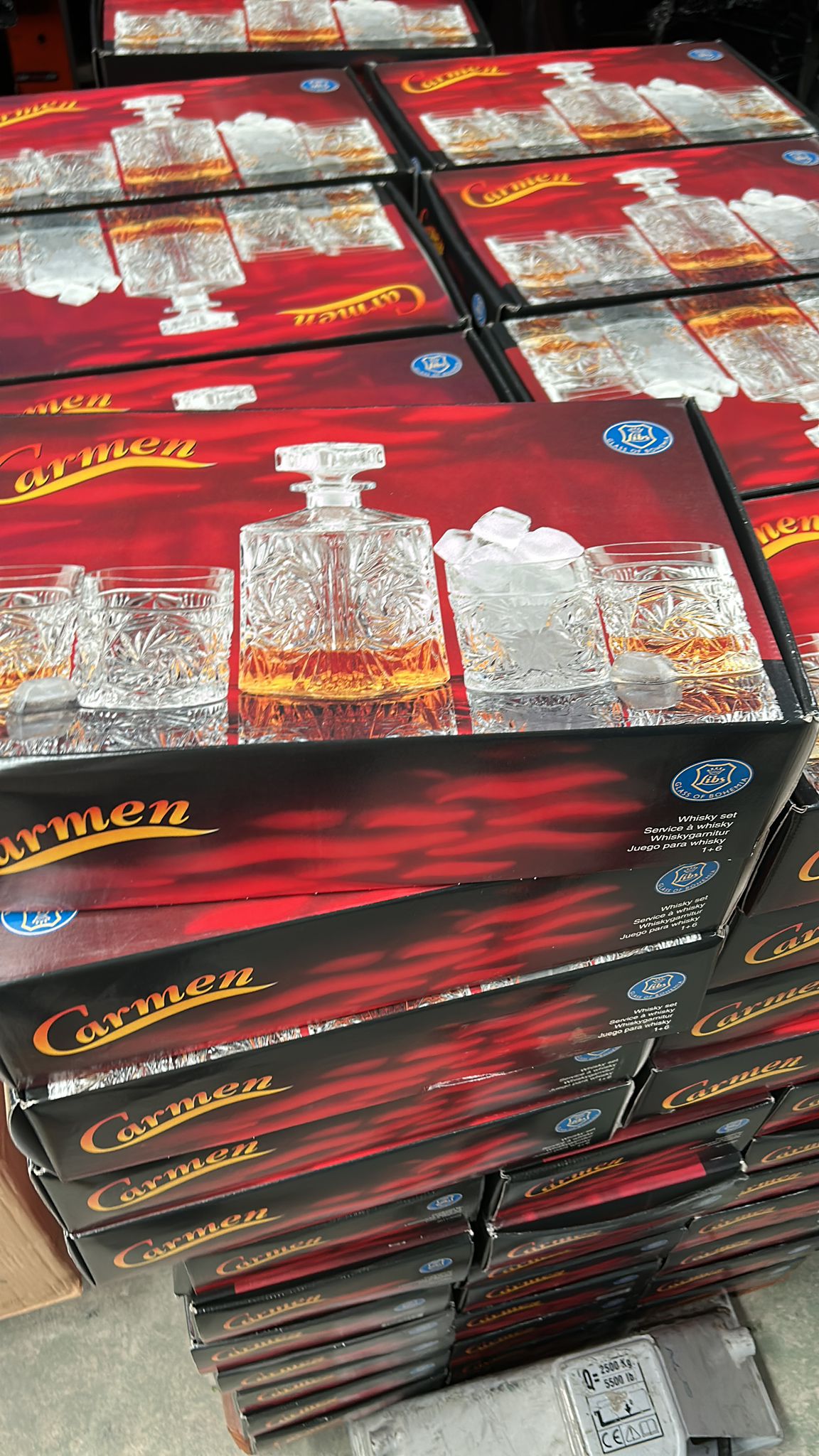 Set de Whisky de Cristal Carmen 🥃 Decantador + Vasos